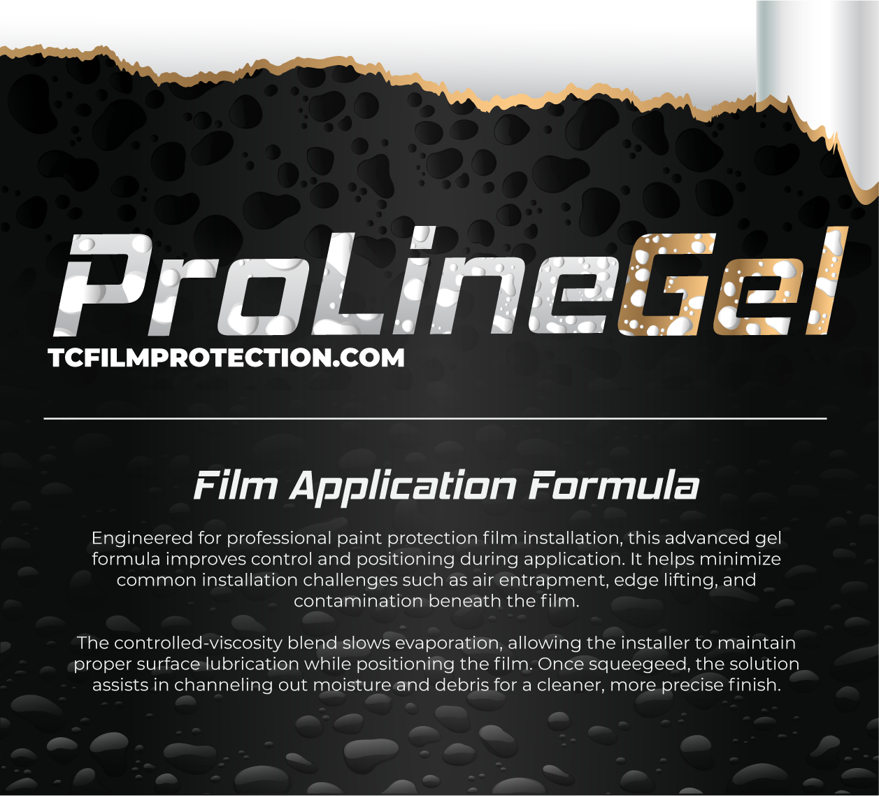 ProLineGel PPF Installation Gel – Professional Paint Protection Film Slip Solution for Precision Film Alignment, Reduced Lift, and Smooth Application