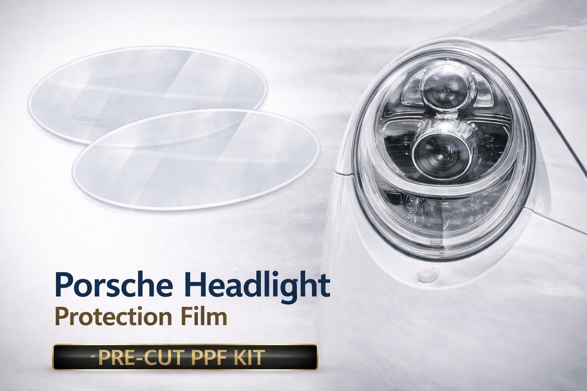 Porsche Headlight Paint Protection Film – Pre-Cut PPF Kit for Rock Chip & UV Protection (1 Pair)